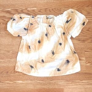 EUC Sea New York Tamara Top in Camel/Tie-Dye, Size S